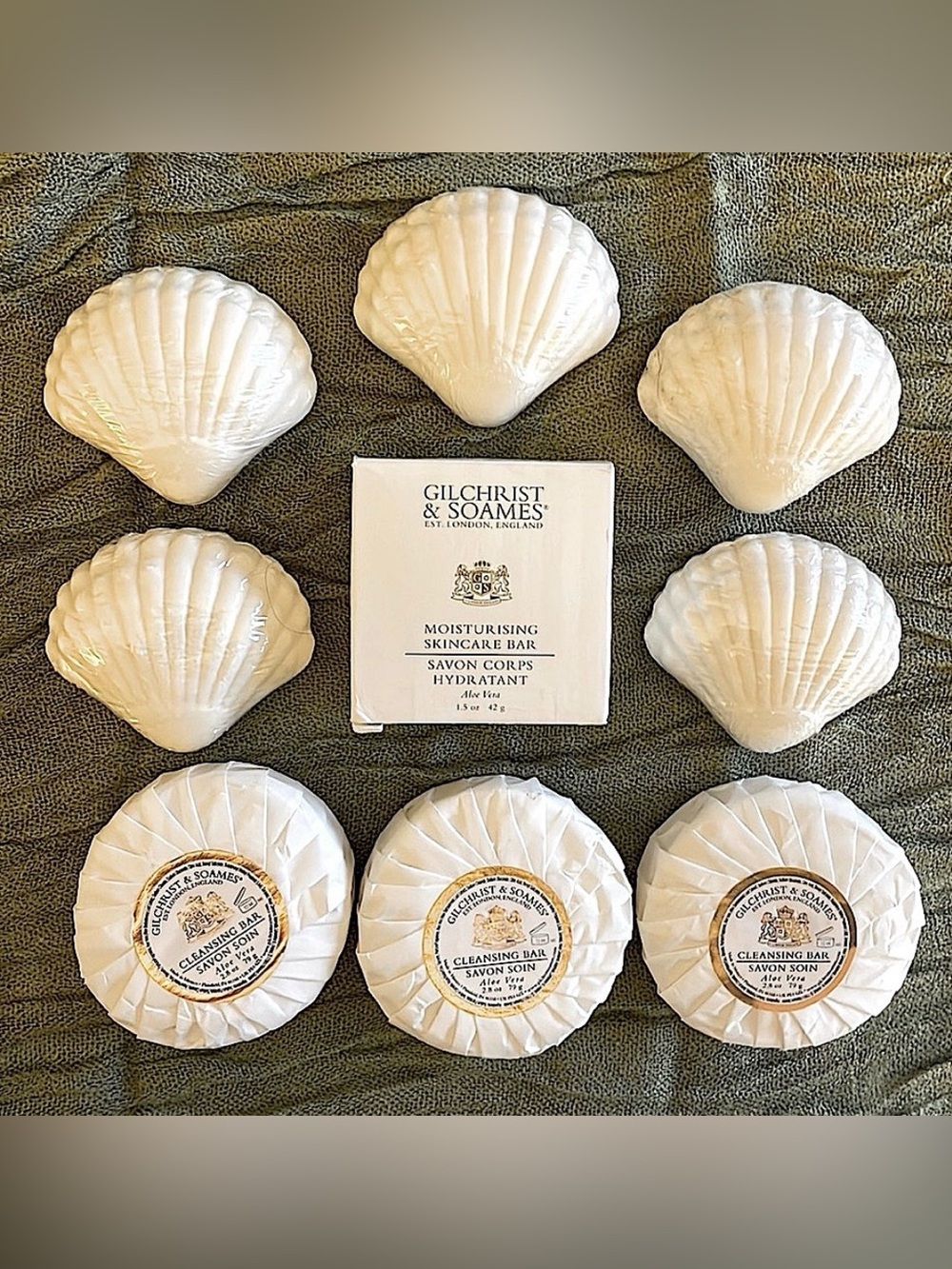 9 BARS Gilchrist & Soames Luxury Wrapped Soap Bundle. Great Gift or for Guests!